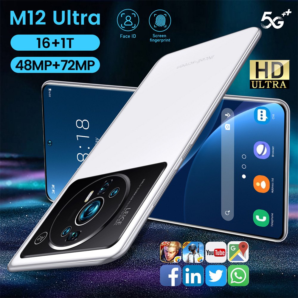 2023 NEW M12UITRA 7 3 Inch 16 1TB Tecno Camon 19 Pro Cellphones Poco X4 P 4G Dual SIM Dual Backul Gaming Smartphone